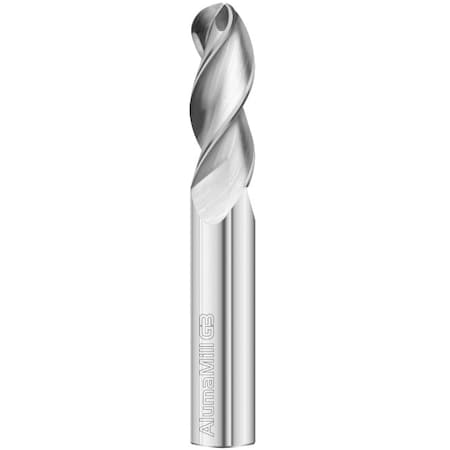 Fullerton Tool 3-Flute - 37.5 Degree Helix - 3833 AlumaMill G3 HP End Mills, RH Spiral, Ball, Standard, 3/8 27367